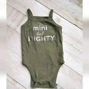 Old Navy Mini But Mighty Baby Girls One Piece Tank Top Green Size 6-12 Months